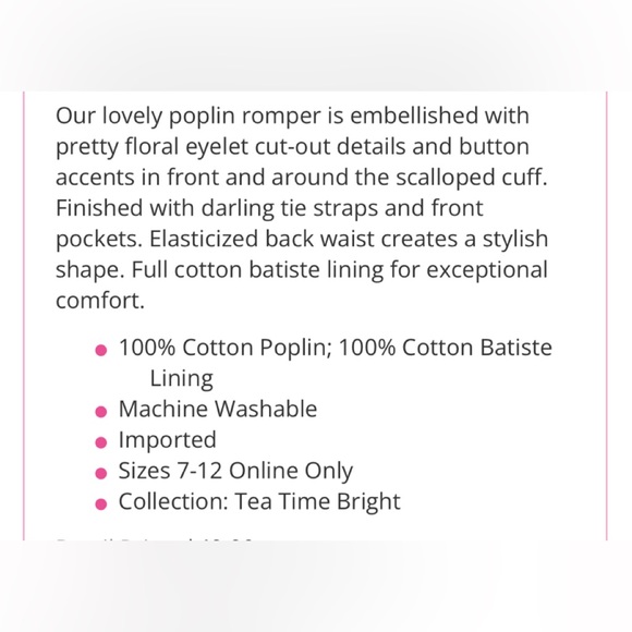 JANIE and JACK Tea Time Bright white eyelet romper - Picture 2 of 11